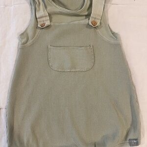 Kids Green Ribbed One Piece